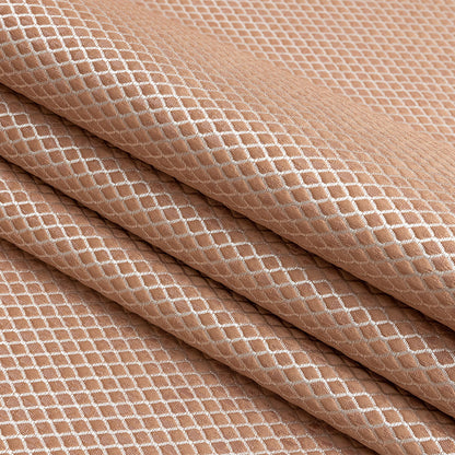 Polyester Jacquard - Rose Gold Diamonds - British Imported Folded