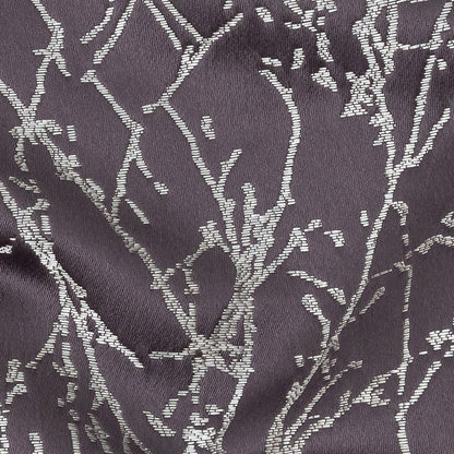 Polyester Jacquard - Amethyst Wintry Branches - British Imported Detail