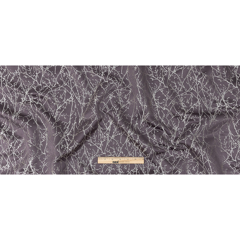 Polyester Jacquard - Amethyst Wintry Branches - British Imported Full