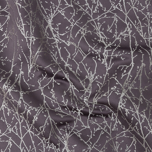 Polyester Jacquard - Amethyst Wintry Branches - British Imported