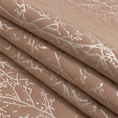 Polyester Jacquard - Blush Wintry Branches - British Imported Folded