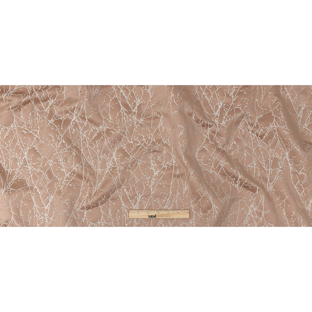 Polyester Jacquard - Blush Wintry Branches - British Imported Full