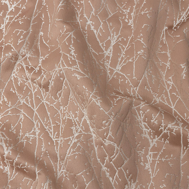Polyester Jacquard - Blush Wintry Branches - British Imported
