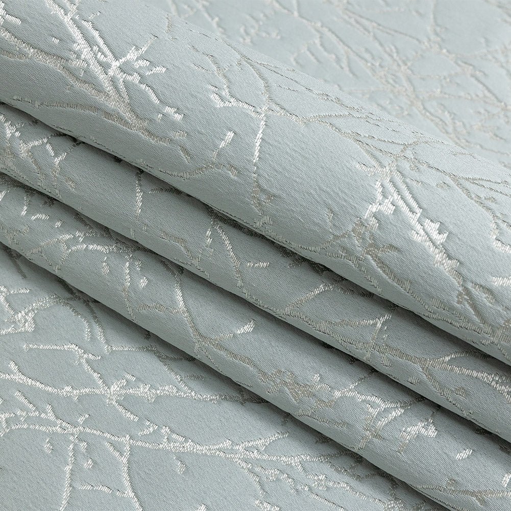 Polyester Jacquard - Glacier Wintry Branches - British Imported Folded