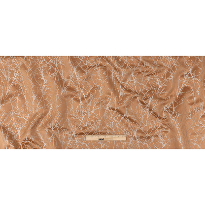 Polyester Jacquard - Rose Gold Wintry Branches - British Imported Full