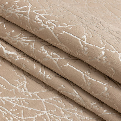 Polyester Jacquard - Shell Wintry Branches - British Imported Folded