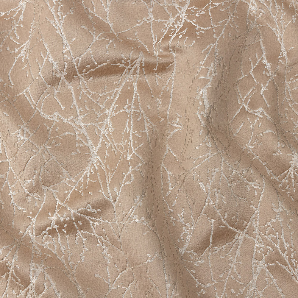 Polyester Jacquard - Shell Wintry Branches - British Imported