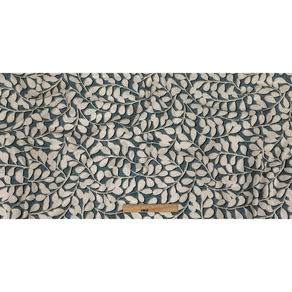 Cotton Canvas Print - Ink Leaf Shapes - British Imported Full