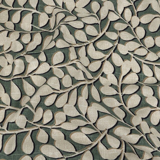 Cotton Canvas Print - Olive Leaf Shapes - British Imported