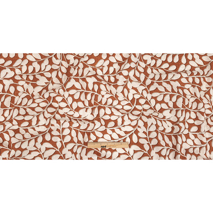 Cotton Canvas Print - Terracotta Leaf Shapes - British Imported Full