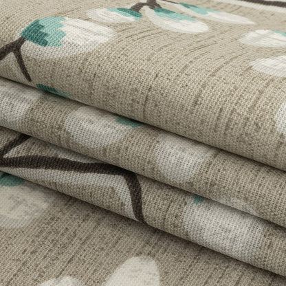 Cotton Canvas Print - Seafoam Prairie Willows - British Imported Folded