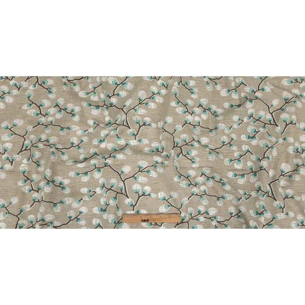 Cotton Canvas Print - Seafoam Prairie Willows - British Imported Full