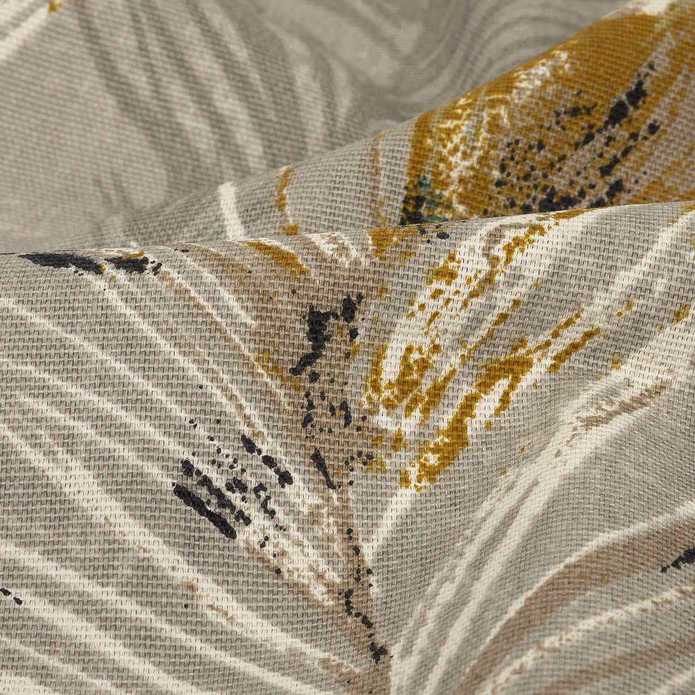 Cotton Canvas Print - Linen Feathers - British Imported Detail