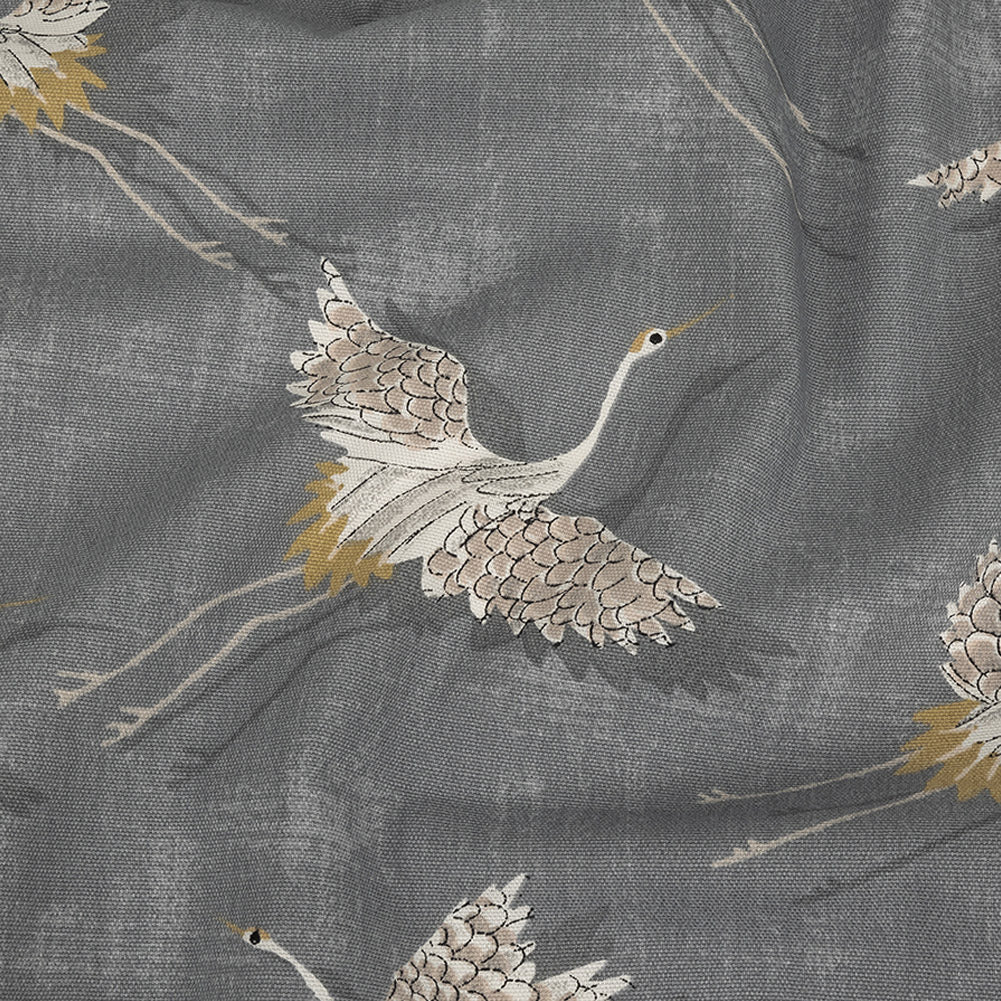 Cotton Canvas Print - Slate Cranes - British Imported