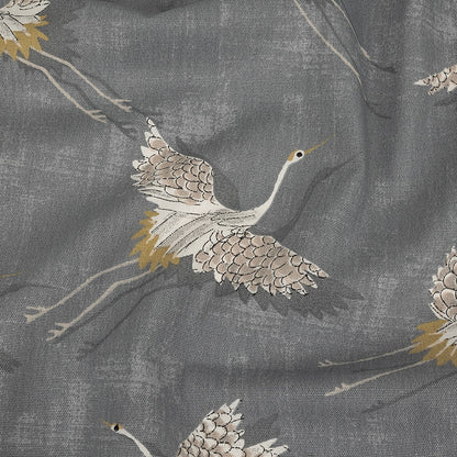 Cotton Canvas Print - Slate Cranes - British Imported