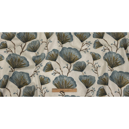 Cotton Canvas Print - Ink Fanning Florets - British Imported Full