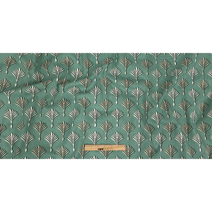 Cotton Canvas Print - Spa Geometric Ferns - British Imported Full