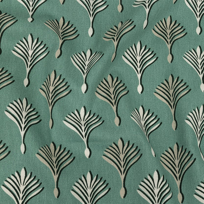 Cotton Canvas Print - Spa Geometric Ferns - British Imported