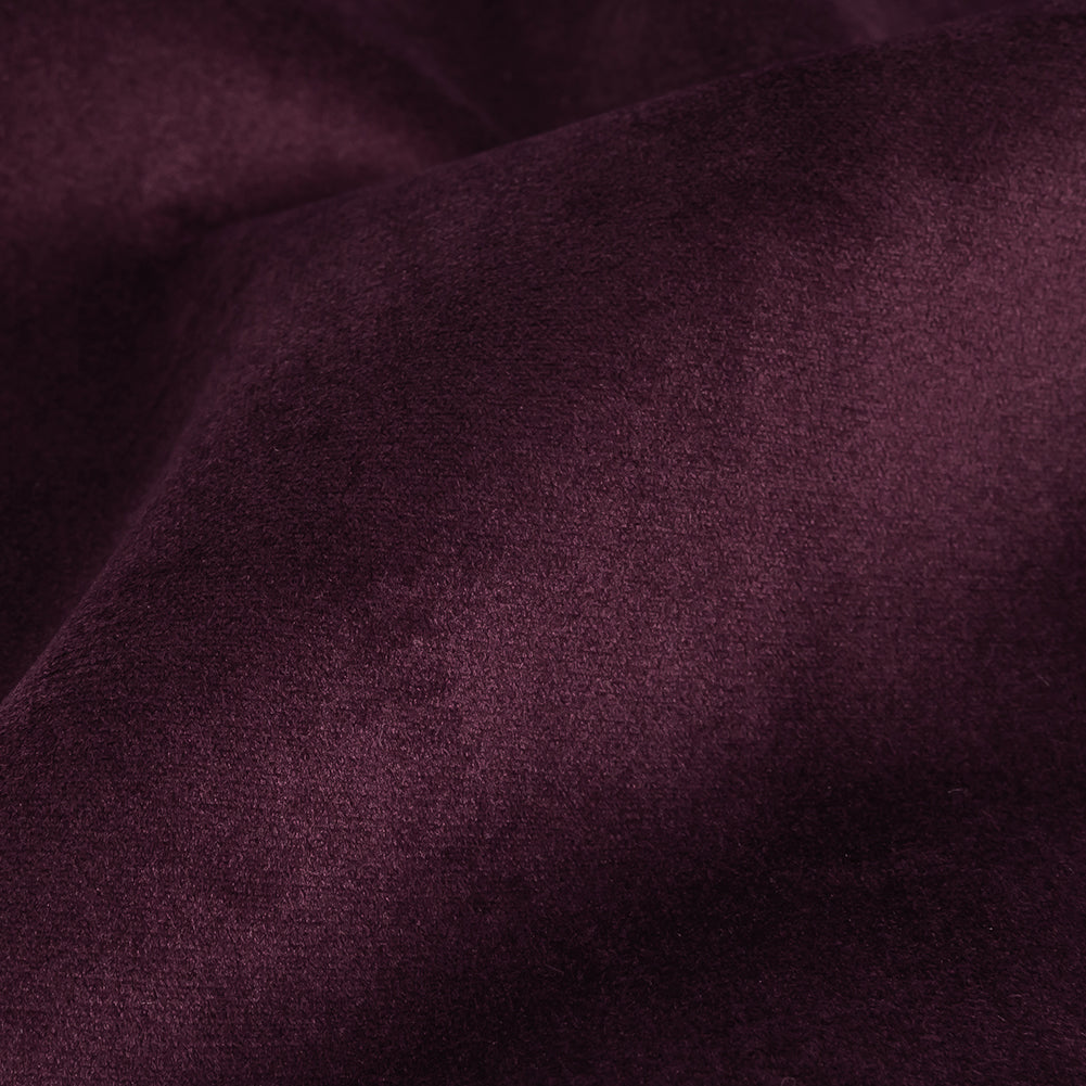 Polyester Drapery Velvet - Aubergine - British Imported Detail