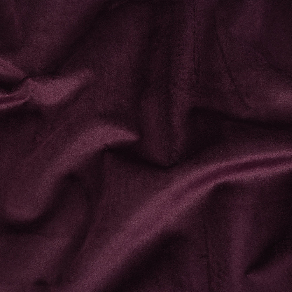 Polyester Drapery Velvet - Aubergine - British Imported