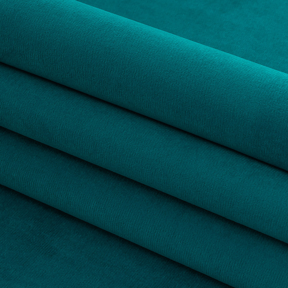 Polyester Drapery Velvet - Azure - British Imported Folded