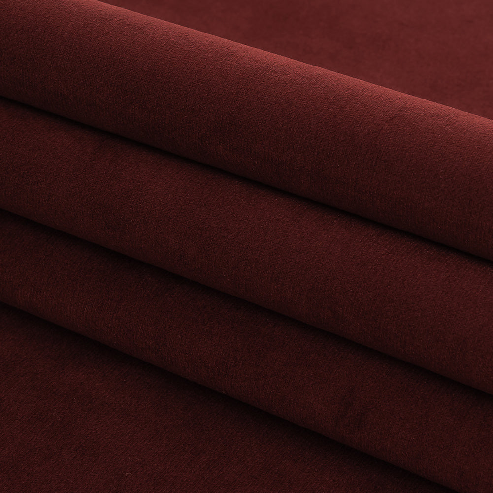Polyester Drapery Velvet - Cherry - British Imported Folded