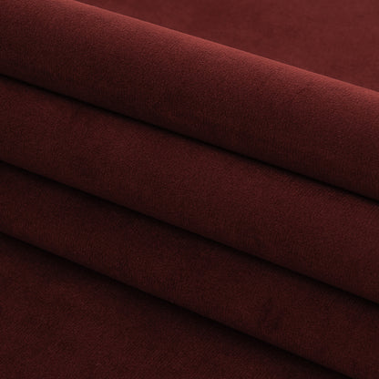 Polyester Drapery Velvet - Cherry - British Imported Folded