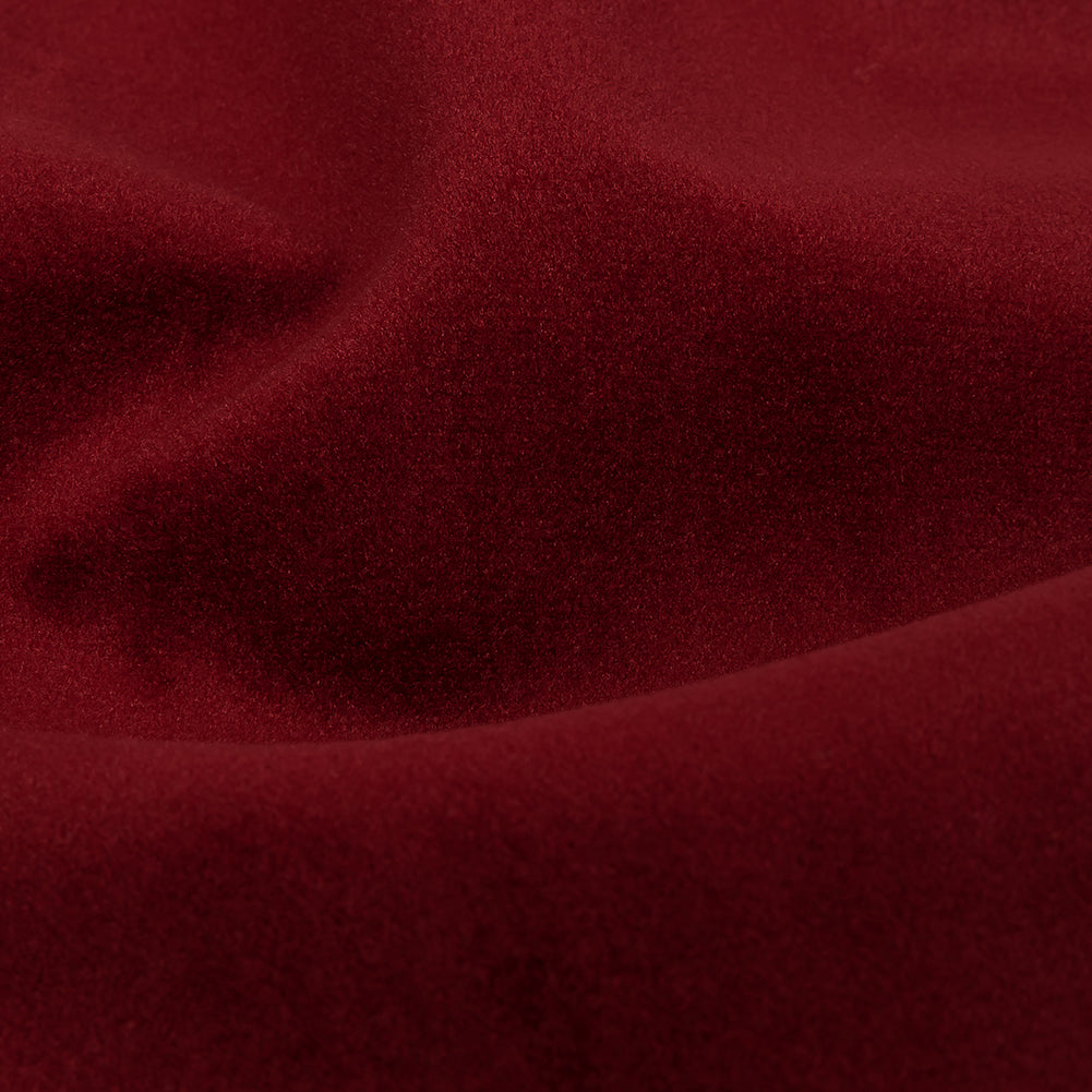 Polyester Drapery Velvet - Crimson - British Imported Detail