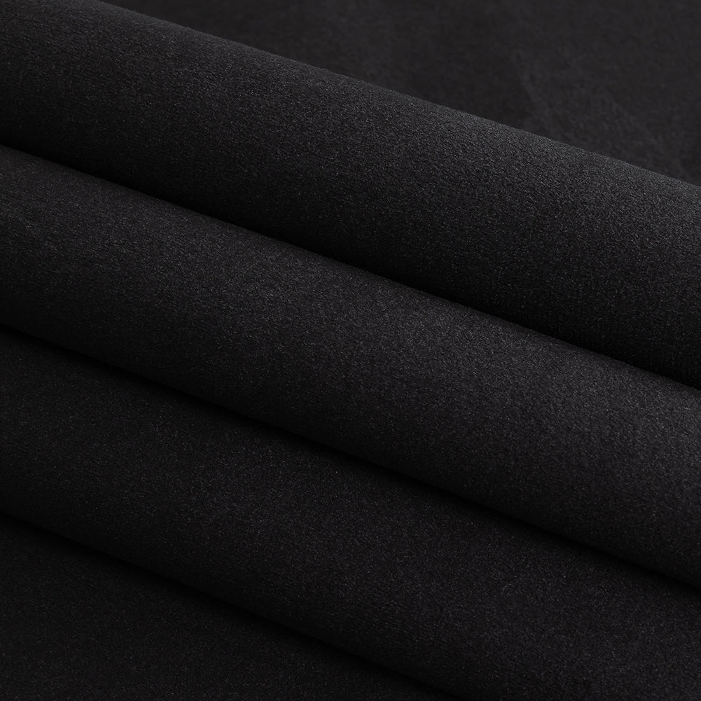 Polyester Drapery Velvet - Ebony - British Imported Folded