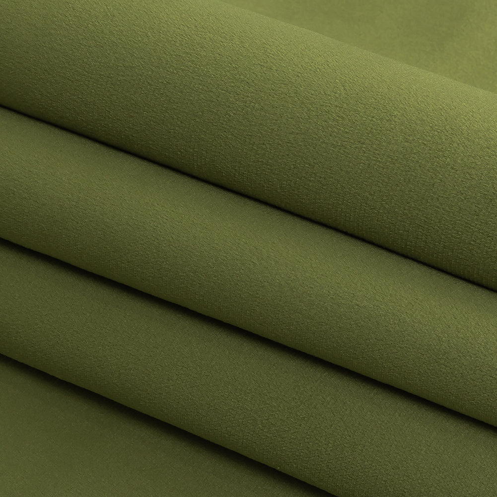 Polyester Drapery Velvet - Grass - British Imported Folded