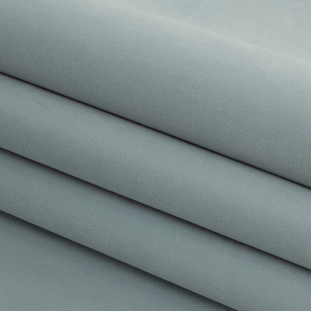 Polyester Drapery Velvet - Ice - British Imported Folded