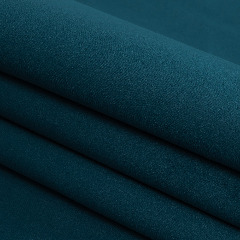Polyester Drapery Velvet - Indigo - British Imported Folded
