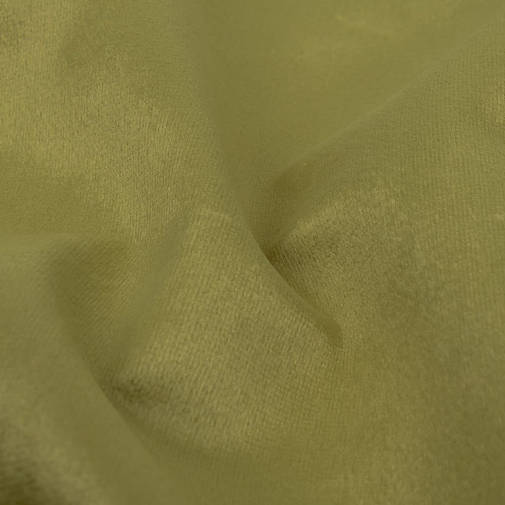 Polyester Drapery Velvet - Lime - British Imported Detail