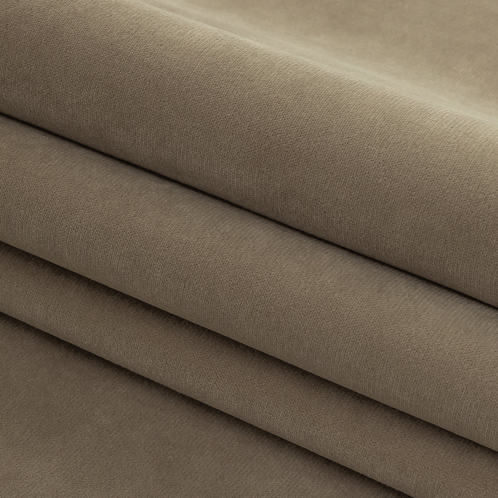 Polyester Drapery Velvet - Mushroom - British Imported Folded
