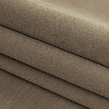 Polyester Drapery Velvet - Mushroom - British Imported Folded