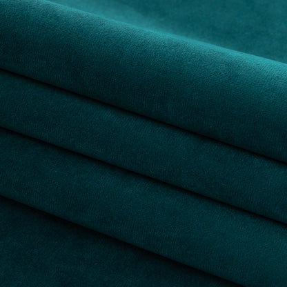 Polyester Drapery Velvet - Peacock - British Imported Folded