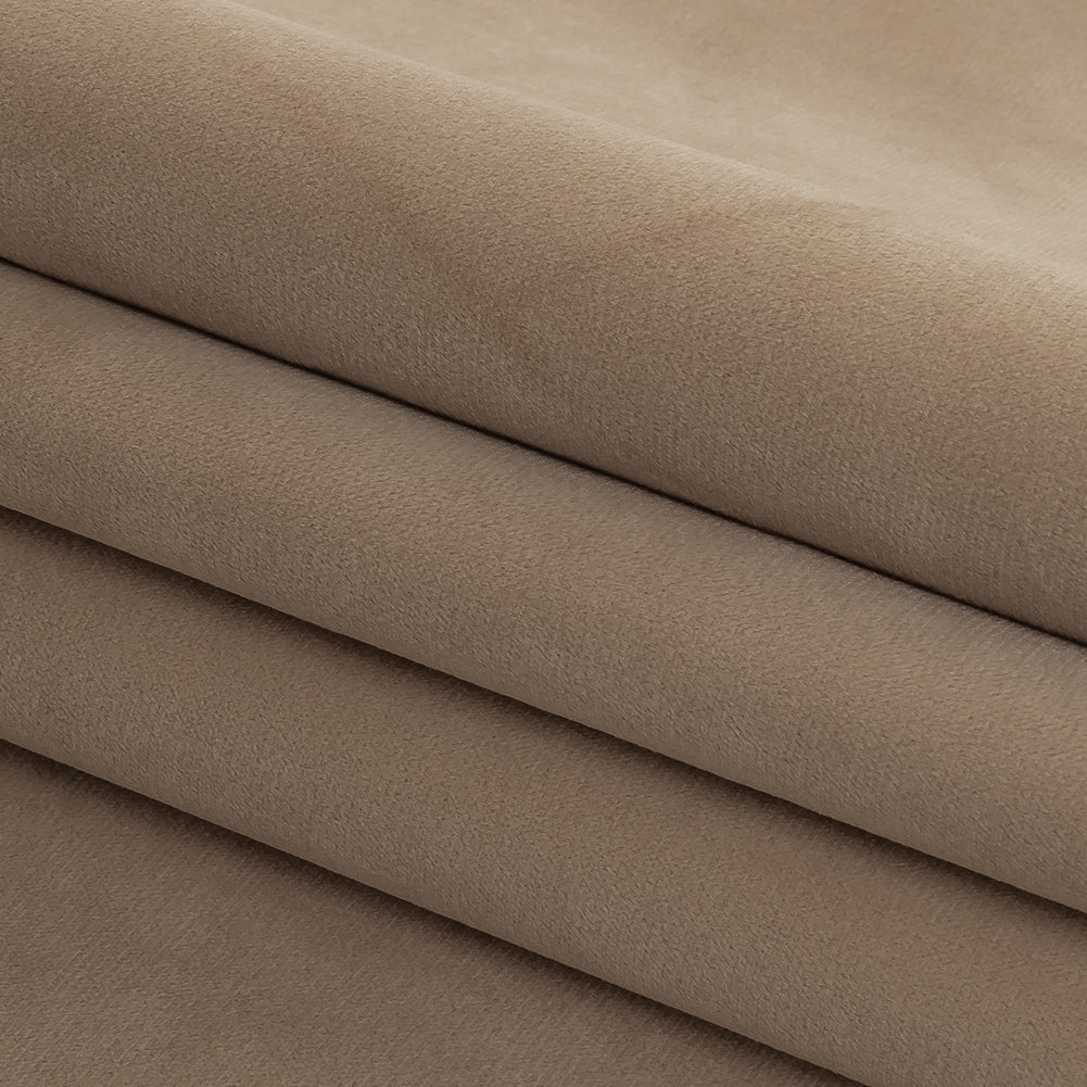 Polyester Drapery Velvet - Putty - British Imported Folded