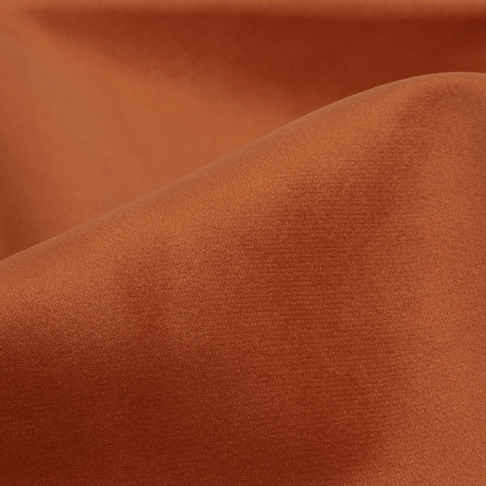 Polyester Drapery Velvet - Rust - British Imported Detail