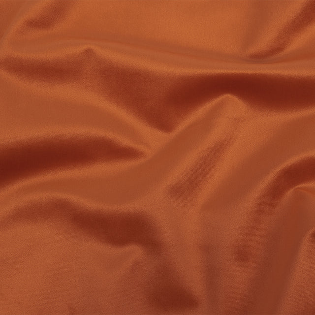 Polyester Drapery Velvet - Rust - British Imported