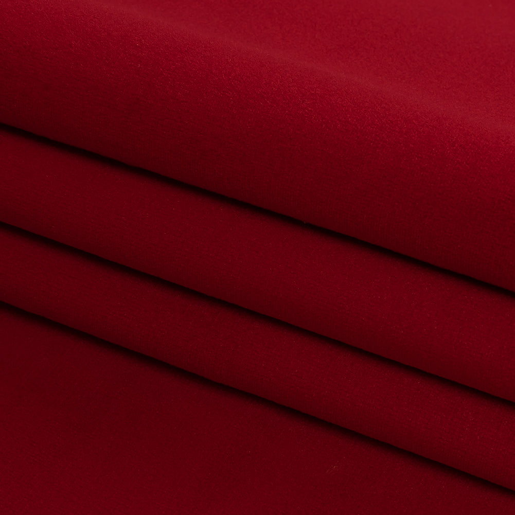 Polyester Drapery Velvet - Scarlet - British Imported Folded