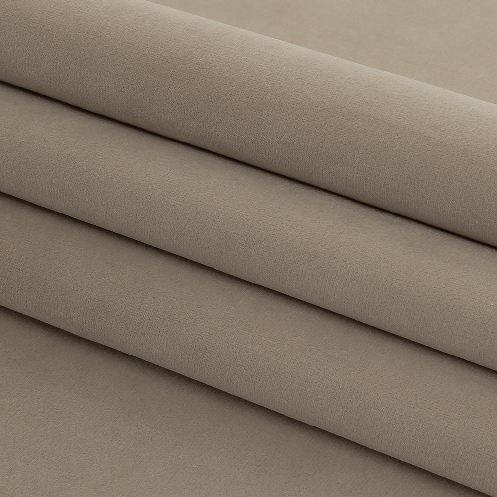 Polyester Drapery Velvet - Sesame - British Imported Folded