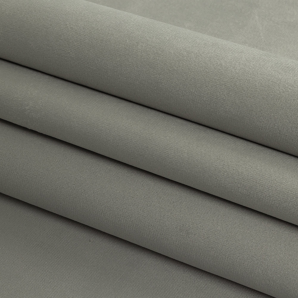 Polyester Drapery Velvet - Silver - British Imported Folded