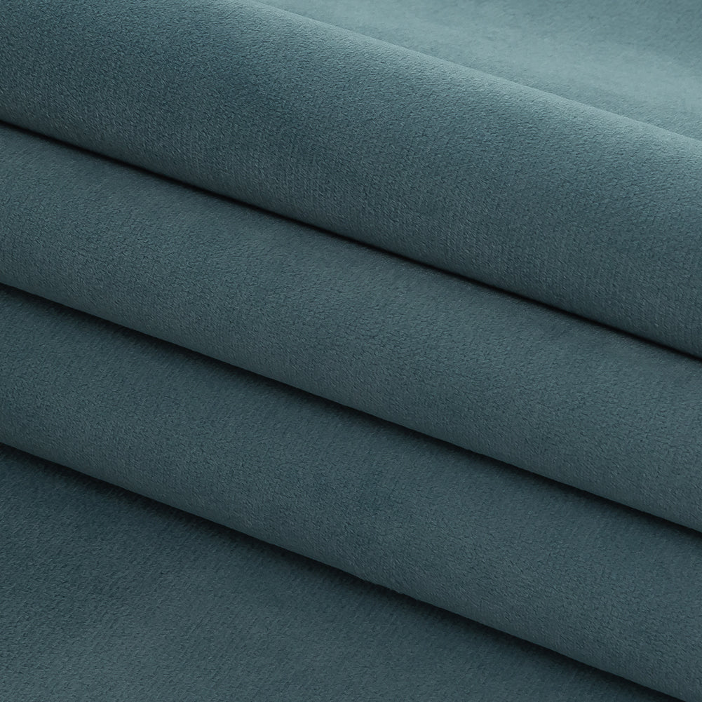 Polyester Drapery Velvet - Sky - British Imported Folded