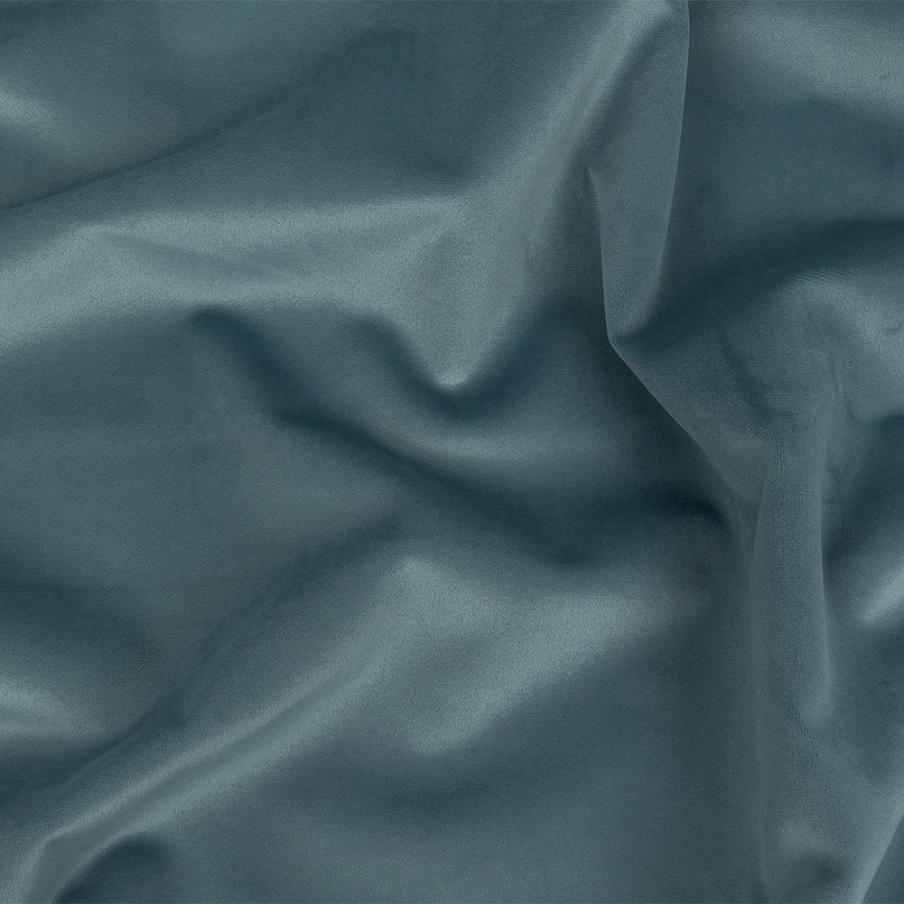 Polyester Drapery Velvet - Sky - British Imported