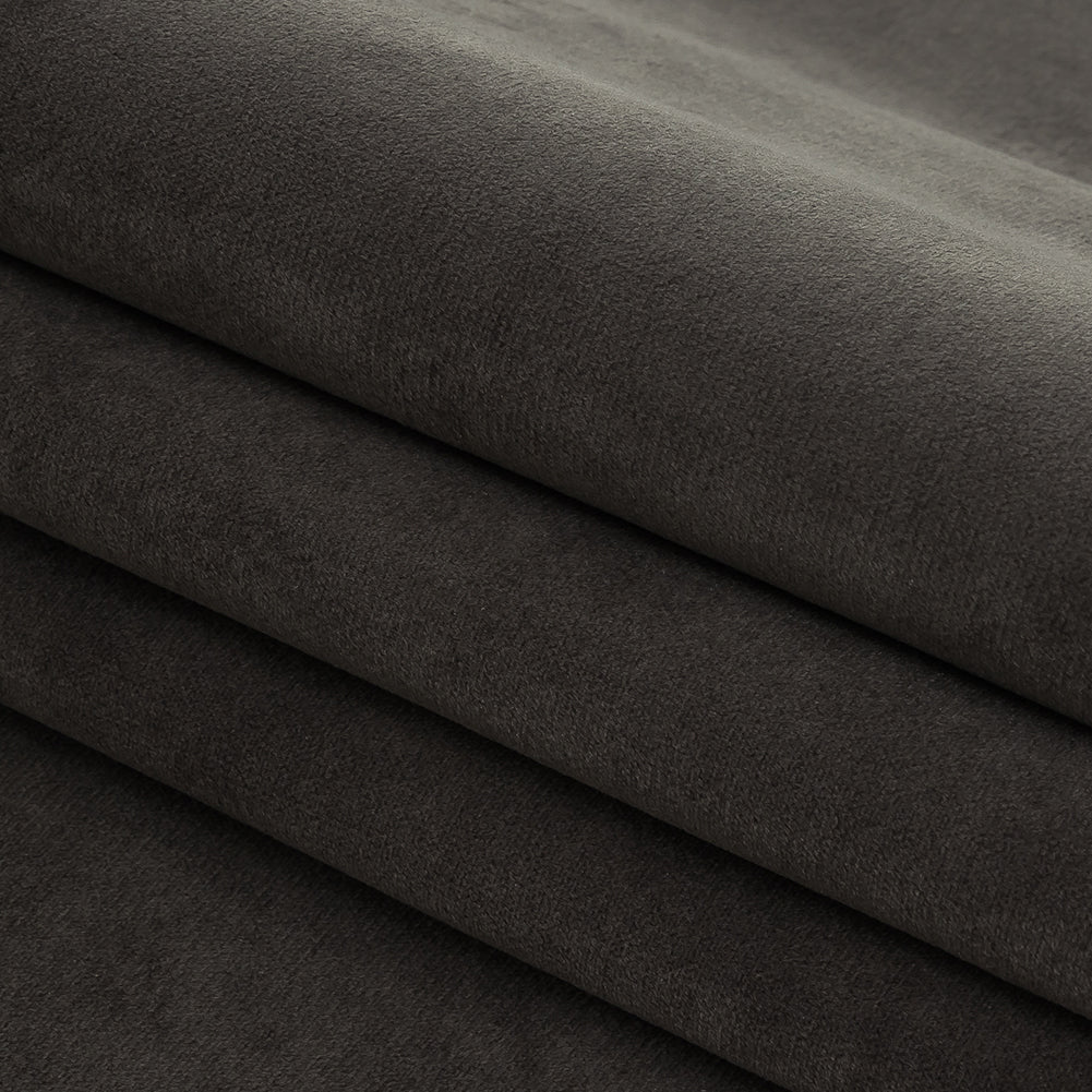 Polyester Drapery Velvet - Slate - British Imported Folded