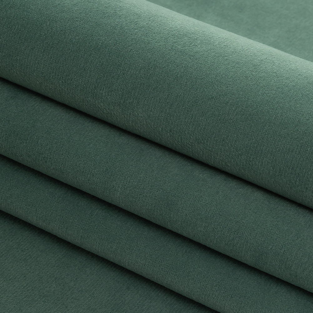 Polyester Drapery Velvet - Teal - British Imported Folded