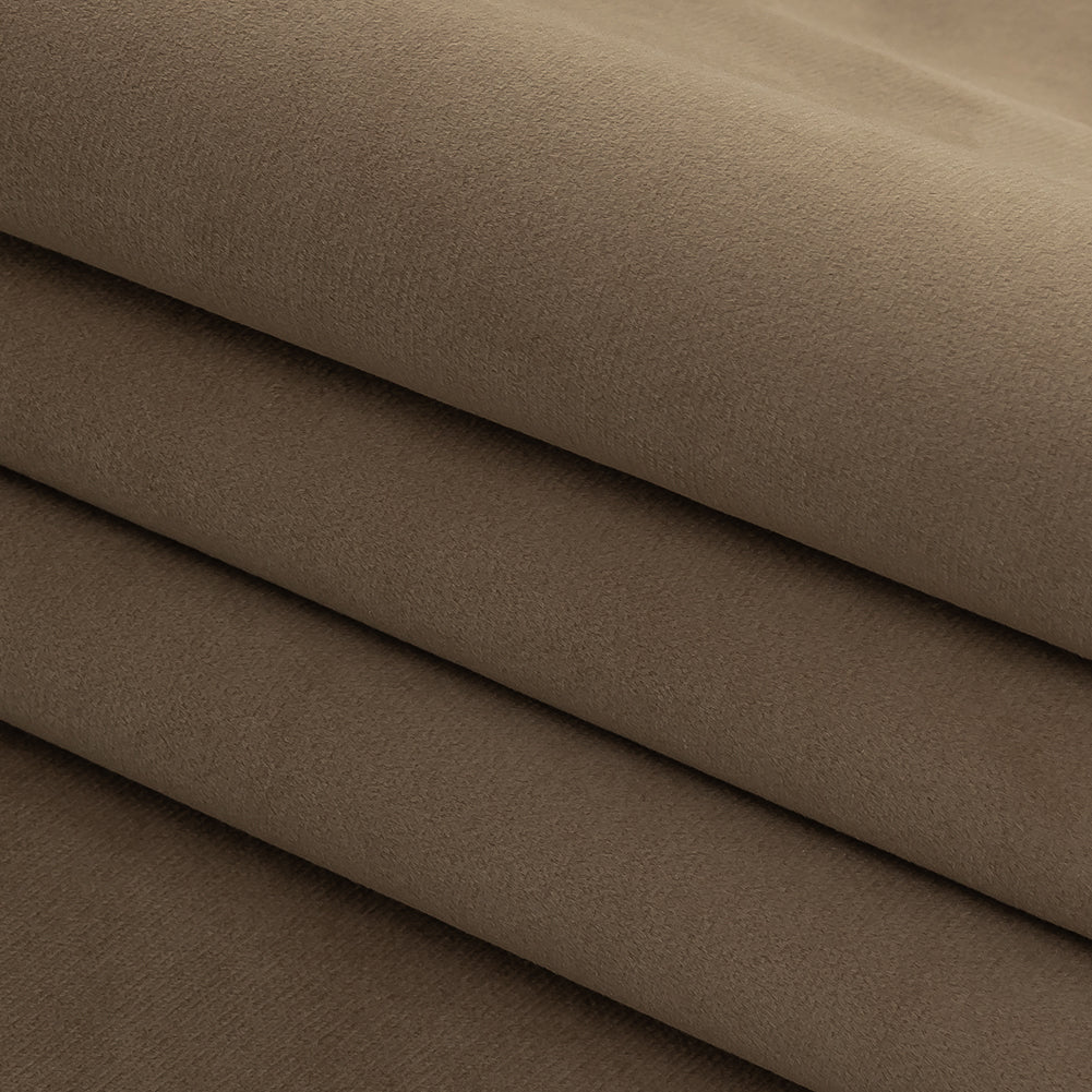 Polyester Drapery Velvet - Toffee - British Imported Folded