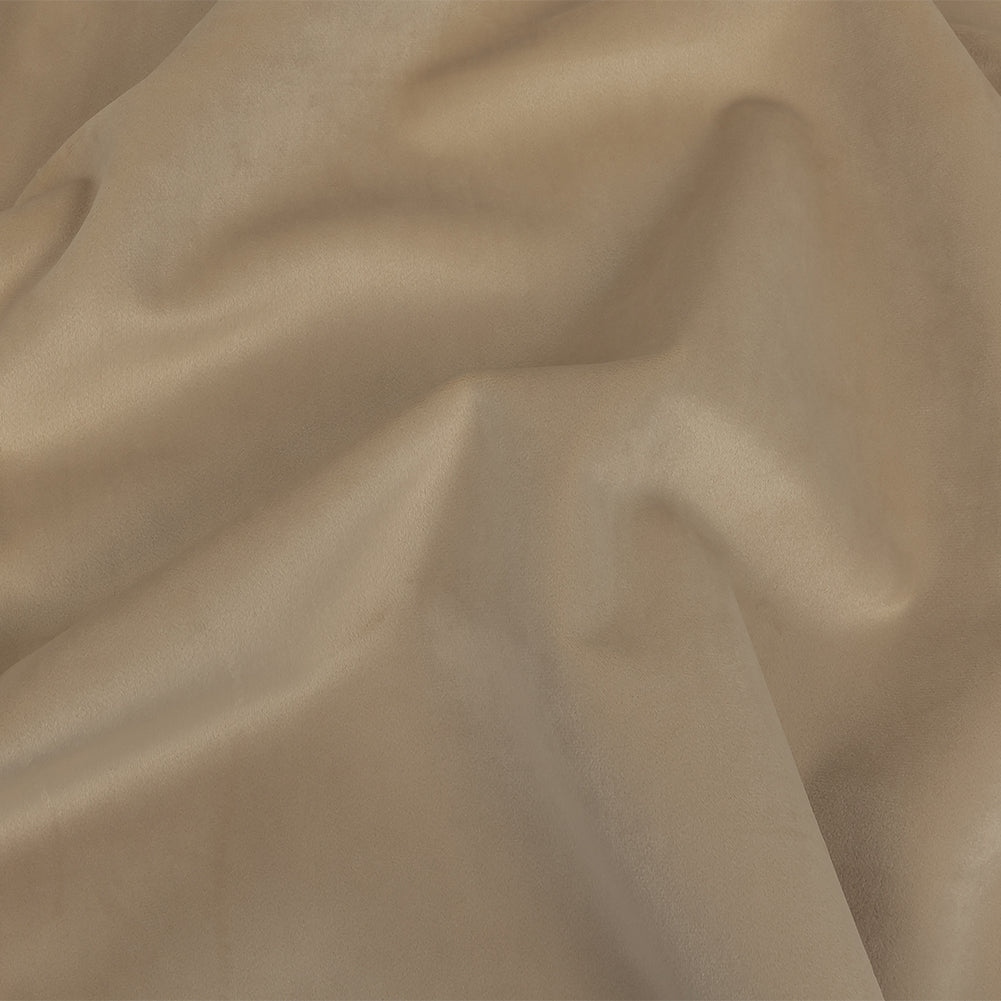 Polyester Drapery Velvet - Vanilla - British Imported