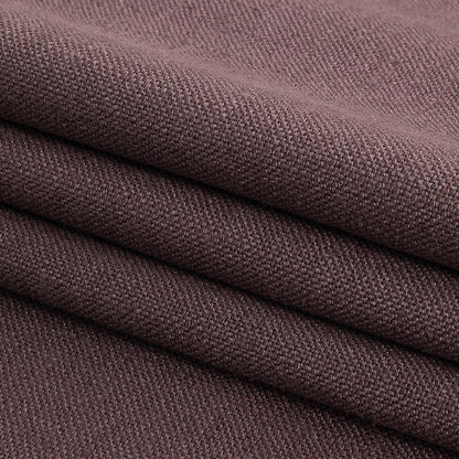 Polyester, Viscose and Linen Woven - Aubergine - British Imported Folded