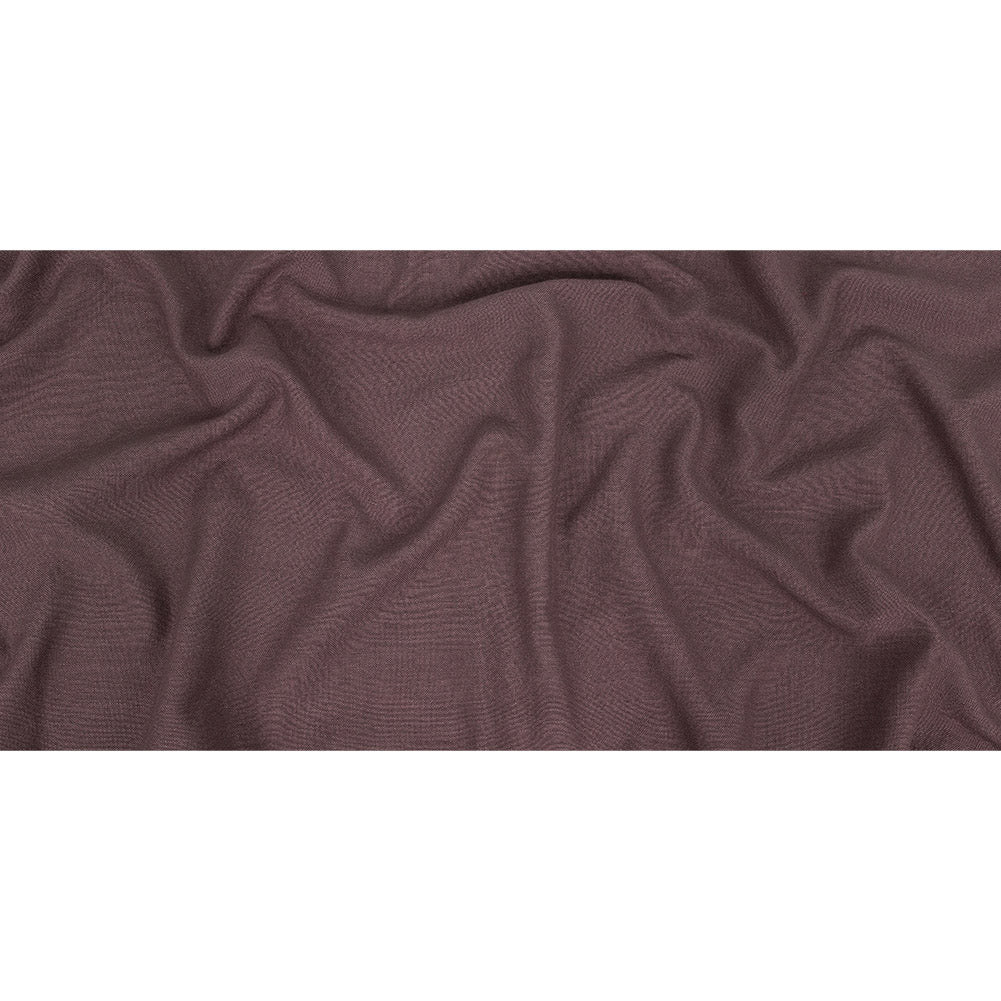 Polyester, Viscose and Linen Woven - Aubergine - British Imported Full